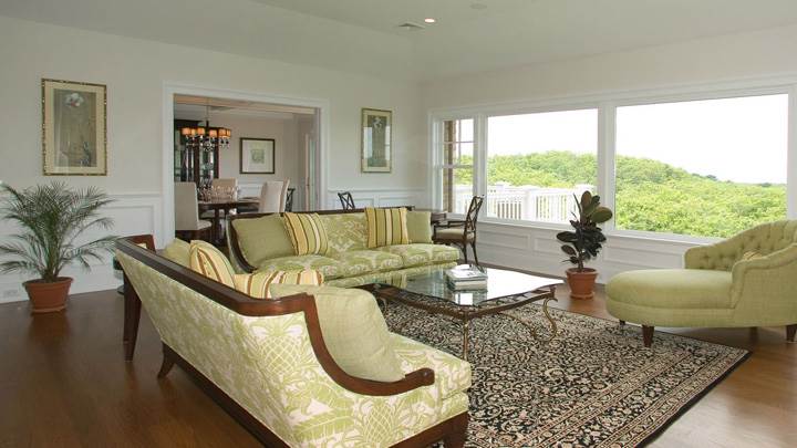 Green Sofa Set And One Relaxing Sofa in Resting Room